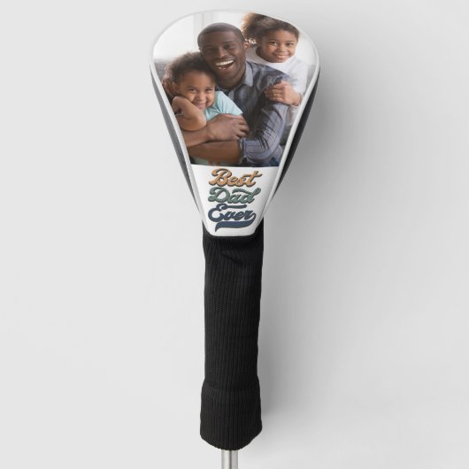 Retro Best Vater Ever Vatertag Foto Golf Headcover (Vorderseite)