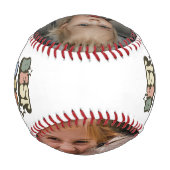 Retro Best Vater je 2 Foto Baseball (Rückseite)