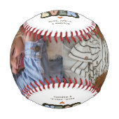 Retro Best Vater je 2 Foto Baseball (Vorderseite)