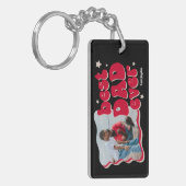 Retro Best Vater je Foto Keepake Schlüsselanhänger (Vorderseite links)