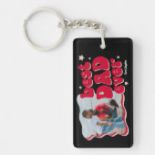 Retro Best Vater je Foto Keepake Schlüsselanhänger (Vorderseite)