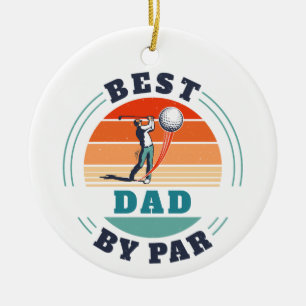 Retro Best Vater Par Custom Christmas Keramik Ornament