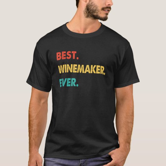 Retro Best Winemaker Ever T-Shirt (Vorderseite)