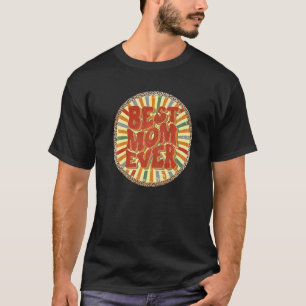 Retro Beste Mama je Groovy Vintager 70er Leopard G T-Shirt