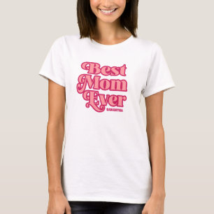Retro Beste Mama je rosa Muttertagsgeschenk T-Shirt