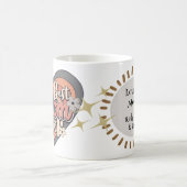 Retro Beste Mama je Schöne Kinder Name Dedication Kaffeetasse (Mittel)