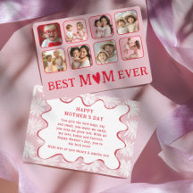 Retro Beste Mutter Aller Zeiten Rot & Pink Foto