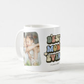 Retro Beste Mutter überhaupt 2 Foto Kaffeetasse (Vorderseite Links)