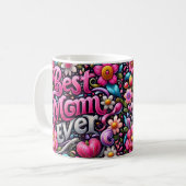 Retro Beste Mutter überhaupt Kaffeetasse (Vorderseite Links)