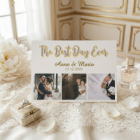Retro Beste Tag Aller Zeiten Foto Collage Hochzeit