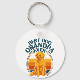 Retro Bester Hund Opa Aller Zeiten Golden Retrieve Schlüsselanhänger