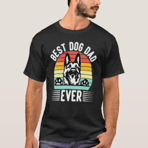 Retro Bester Hundepapa Aller Zeiten Deutscher Schä T-Shirt