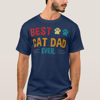 Retro Bester Katzenvater Aller Zeiten Katzenliebha T-Shirt
