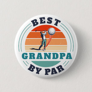 Retro Bester Opa Von Par Benutzerdefiniert Golf Ru Button