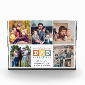 Retro Bester Papa Aller Personalisierte Fotocollag Fotoblock (Vorderseite)