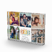 Retro Bester Papa Aller Personalisierte Fotocollag Fotoblock (Rechts)