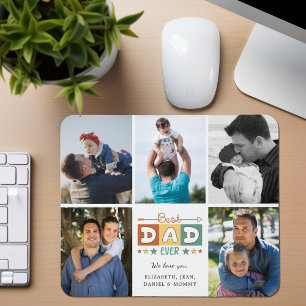 Retro-Bester-Vater-aller-Zeiten-Fotocollage Mousepad