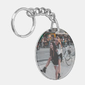 Retro Besties Foto Freundschaft Schlüsselanhänger (Vorderseite links)