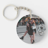 Retro Besties Foto Freundschaft Schlüsselanhänger (Vorderseite)