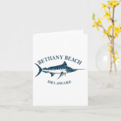 Retro Bethany Beach Delaware Vintages Fischerboot Karte (Gelbe Blume)