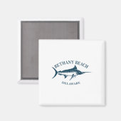 Retro Bethany Beach Delaware Vintages Fischerboot Magnet (Vorderseite/Rückseite)