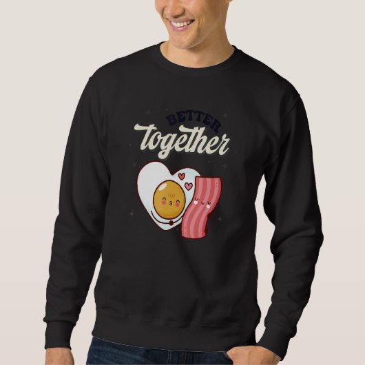 Retro Better Together Funny Valentines Day Couple  Sweatshirt (Vorderseite)