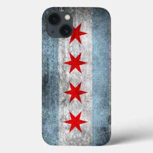 Retro beunruhigte Chicago-Flagge Case-Mate iPhone Hülle