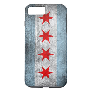 Retro beunruhigte Chicago-Flagge Case-Mate iPhone Hülle