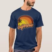 Retro beunruhigter Blick Kalifornien-Sonne T-Shirt (Vorderseite)