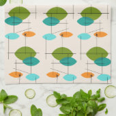 Retro bewegliches Muster-atomarGeschirrtuch Geschirrtuch (Gefaltet)