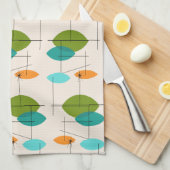 Retro bewegliches Muster-atomarGeschirrtuch Geschirrtuch (Viertel Falte)