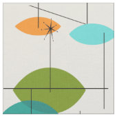 Retro bewegliches Muster-atomargewebe Stoff (Nahaufnahme)