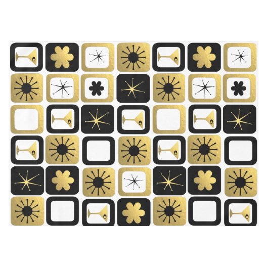 Retro bezaubernde Goldtischdecke Tischdecke (Vorderseite (Horizontal))