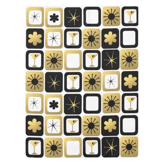 Retro bezaubernde Goldtischdecke Tischdecke (Vorderseite)