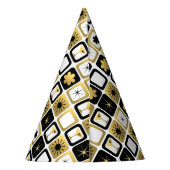 Retro bezaubernder GoldParty-Hut Partyhütchen (Rückseite)