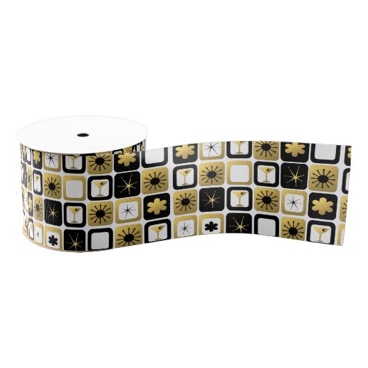 Retro bezauberndes Goldgrosgrain-Band Ripsband (Spule)
