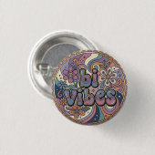 Retro Bi Vibes LGBTQ Stolz Pin Button (Vorne & Hinten)