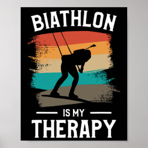 Retro Biathlon ist mein Therapiebiathlet Poster