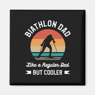 Retro Biathlon Vater wie ein regelmäßiger Vater, a Magnet