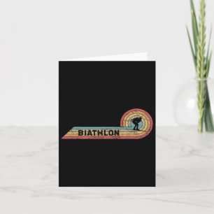 Retro Biathlon Vintager Spielfilm Streifen Karte