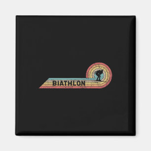 Retro Biathlon Vintager Spielfilm Streifen Magnet