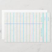 Retro Bibliotheks-Buch-Datums-passende Karte (Vorne/Hinten)