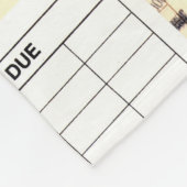 Retro Bibliotheks-Buch-Datums-passende Karte Fleecedecke (Ecke)