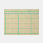 Retro Bibliotheks-Buch-Datums-passende Karte Fußmatte (Vorderseite)