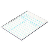 Retro Bibliotheks-Buch-Datums-passende Karte Notizblock (Linke Seite)