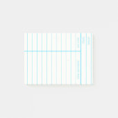 Retro Bibliotheks-Buch-Datums-passende Karte Post-it Klebezettel (Vorderseite)