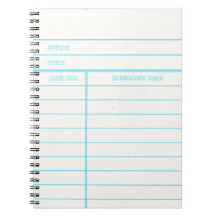 Retro-Bibliotheksbuch-Fälligkeitskarte Notizblock