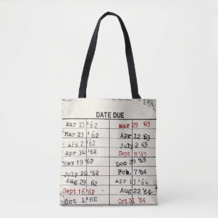 Retro-Bibliothekskarte Tasche