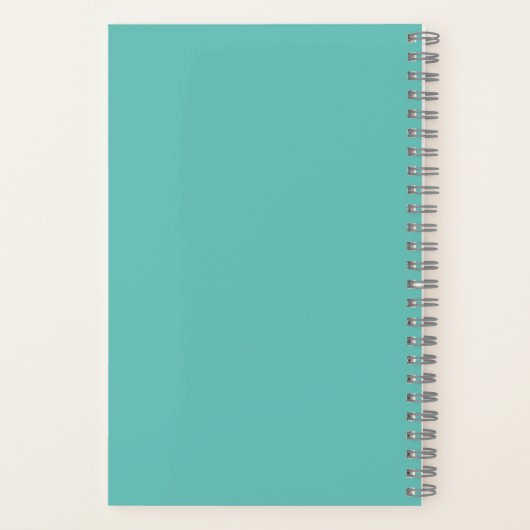 Retro Bicycle Blume Wasserfarben Kunst, Dichtung u Notizblock (Rückseite)