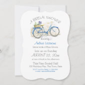 Retro Bicycle Brautparty Einladung (Vorderseite)